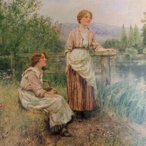 Vintage Henry John Yeend King Art Print | Waiting For The Ferry